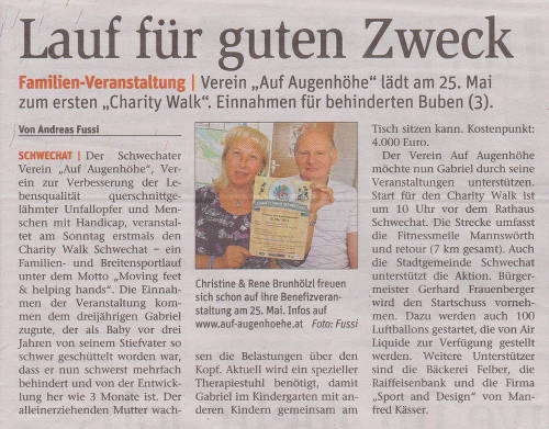 NÖN 21/2014 Artikel zu Charity Walk